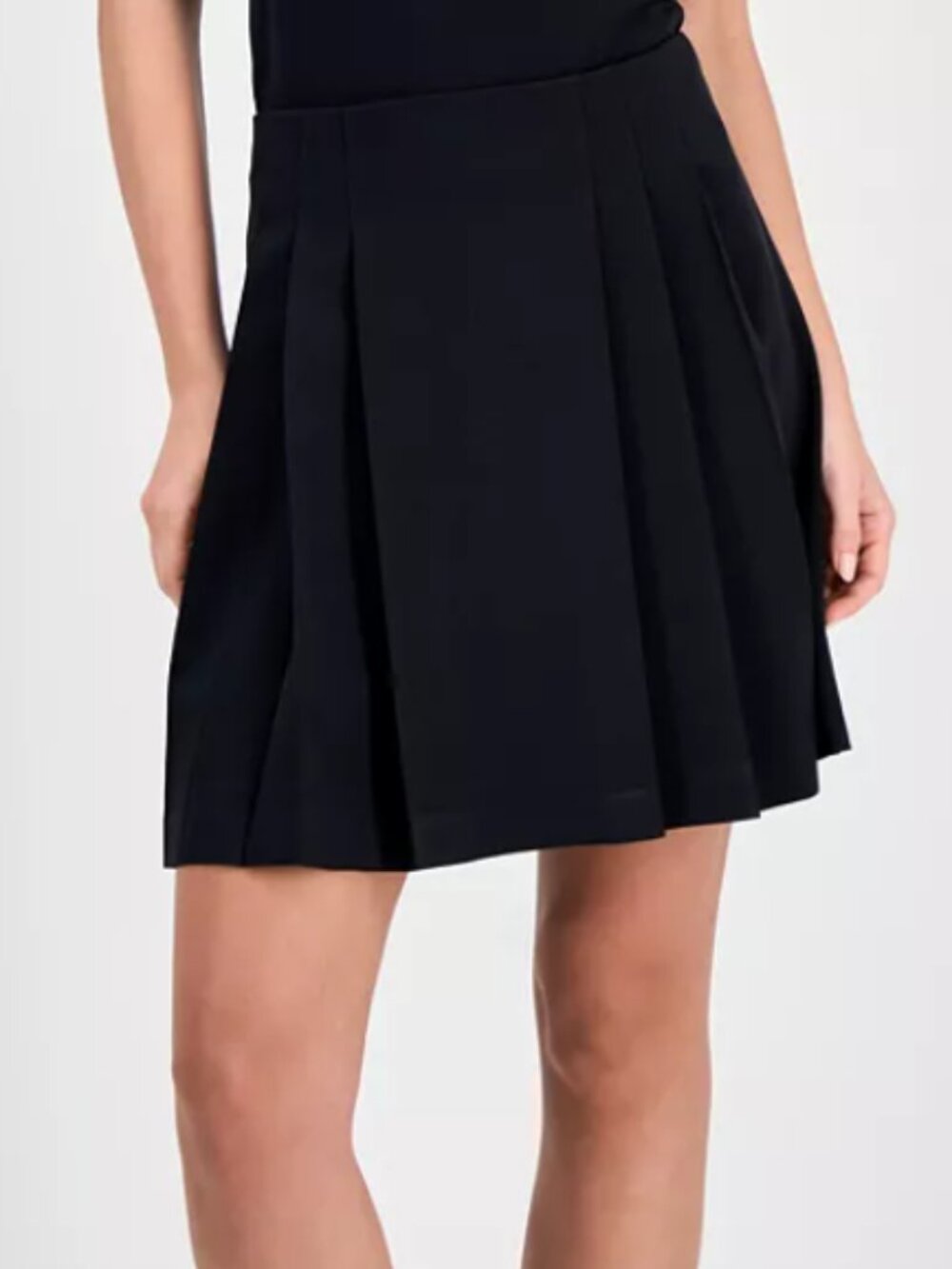 NWT Bar III Black Pleated Skirt Career Classic Size 12